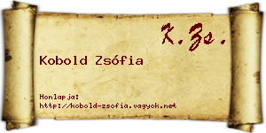 Kobold Zsófia névjegykártya